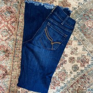 Ariat REAL Denim Flare Jeans Size 27R Raw Hem